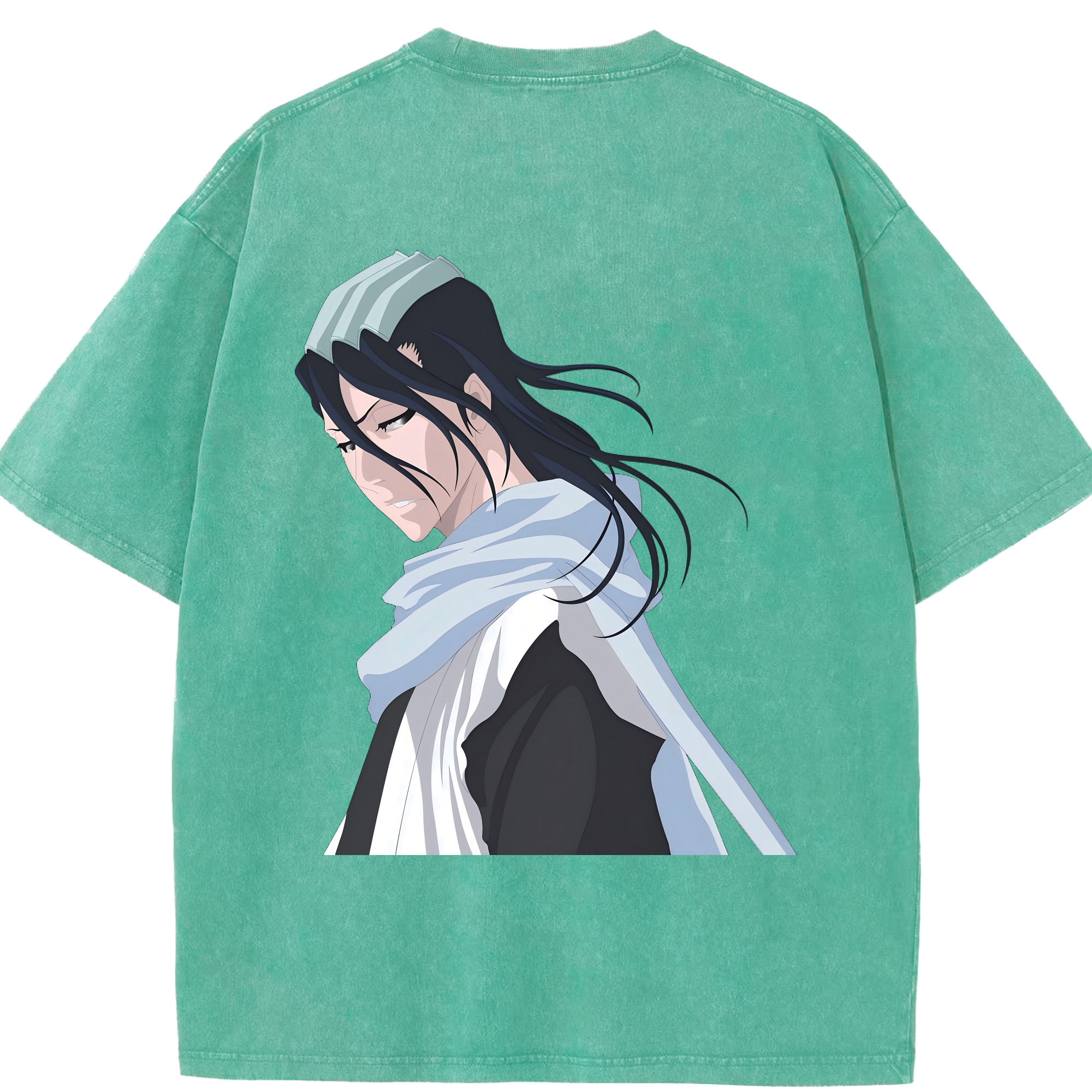 （画像用） ブリーチ くちき びゃくや BLEACH Kuchiki Byakuya 綿100% ヴィンテージ風 半袖Tシャツ（背面プリント）